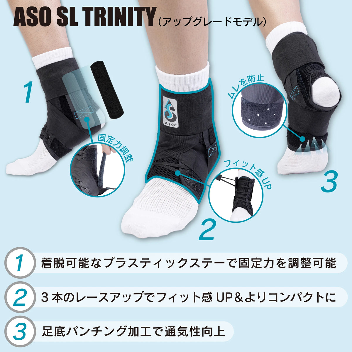 ASO(エーエスオー) 足首サポータートリニティタイプ